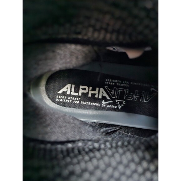 Nike Alpha Menace Elite 3 Black White Football Cleats CT6648-010 Men's Size 9.5 - Picture 4 of 9